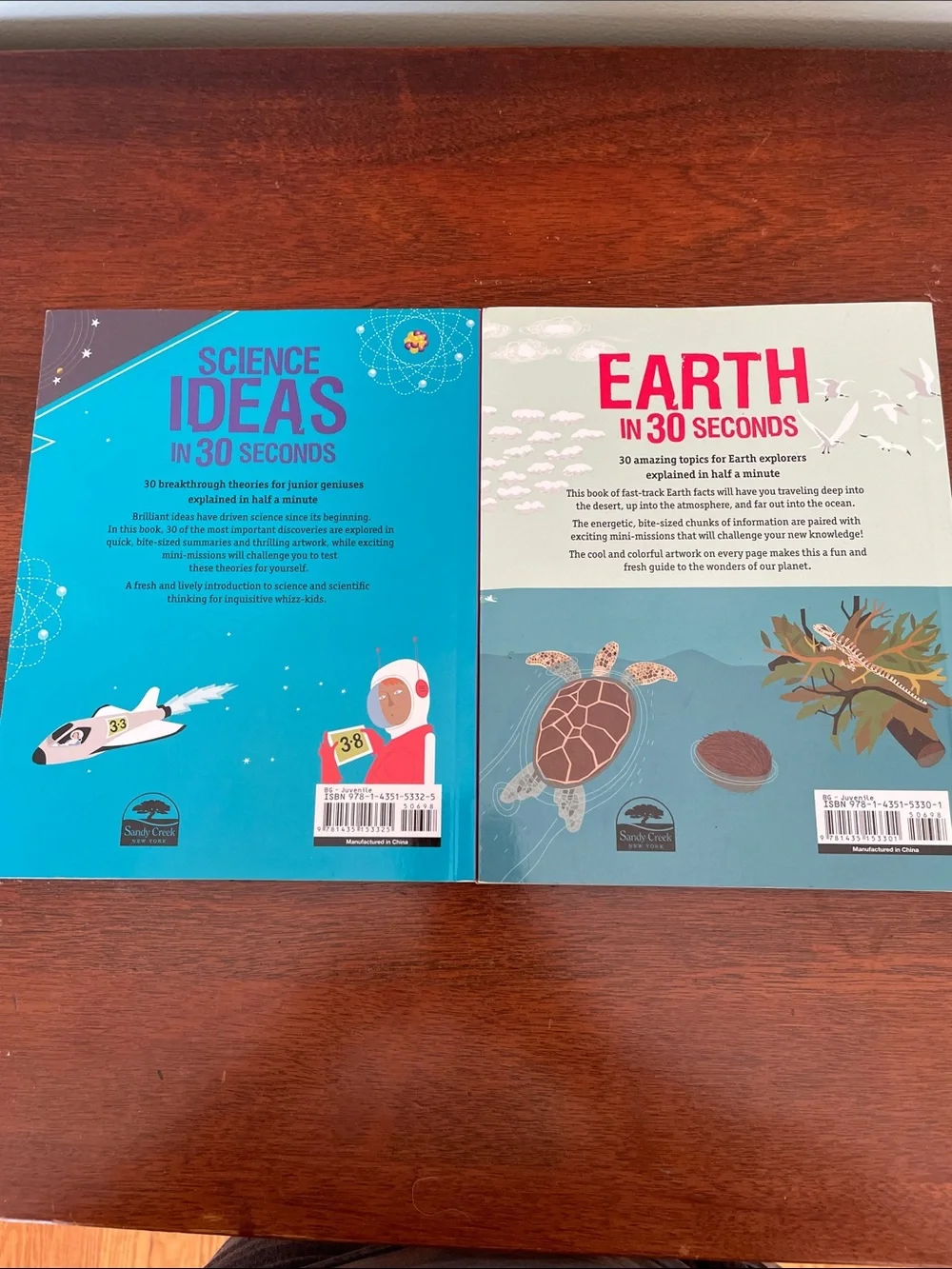 Science Ideas in 30 Seconds & Earth in 30 Seconds - Illustrated Kids Books